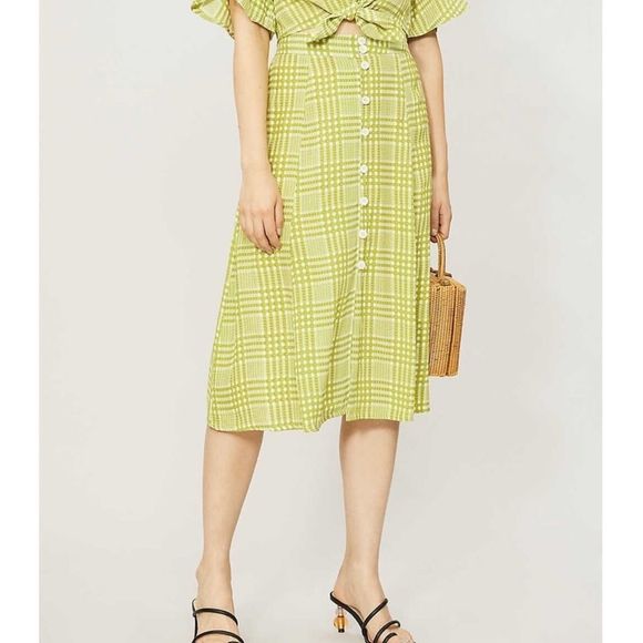 NWT FAITHFULL THE BRAND High-waist Midi Skirt - Picture 13 of 14